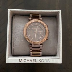 Michael Kors Brown & Rose Gold Watch